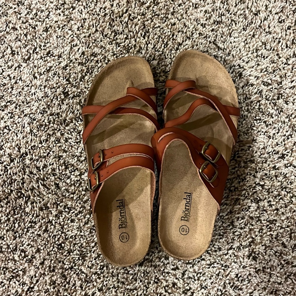 Björndal Sandals, Brown, Size 10
